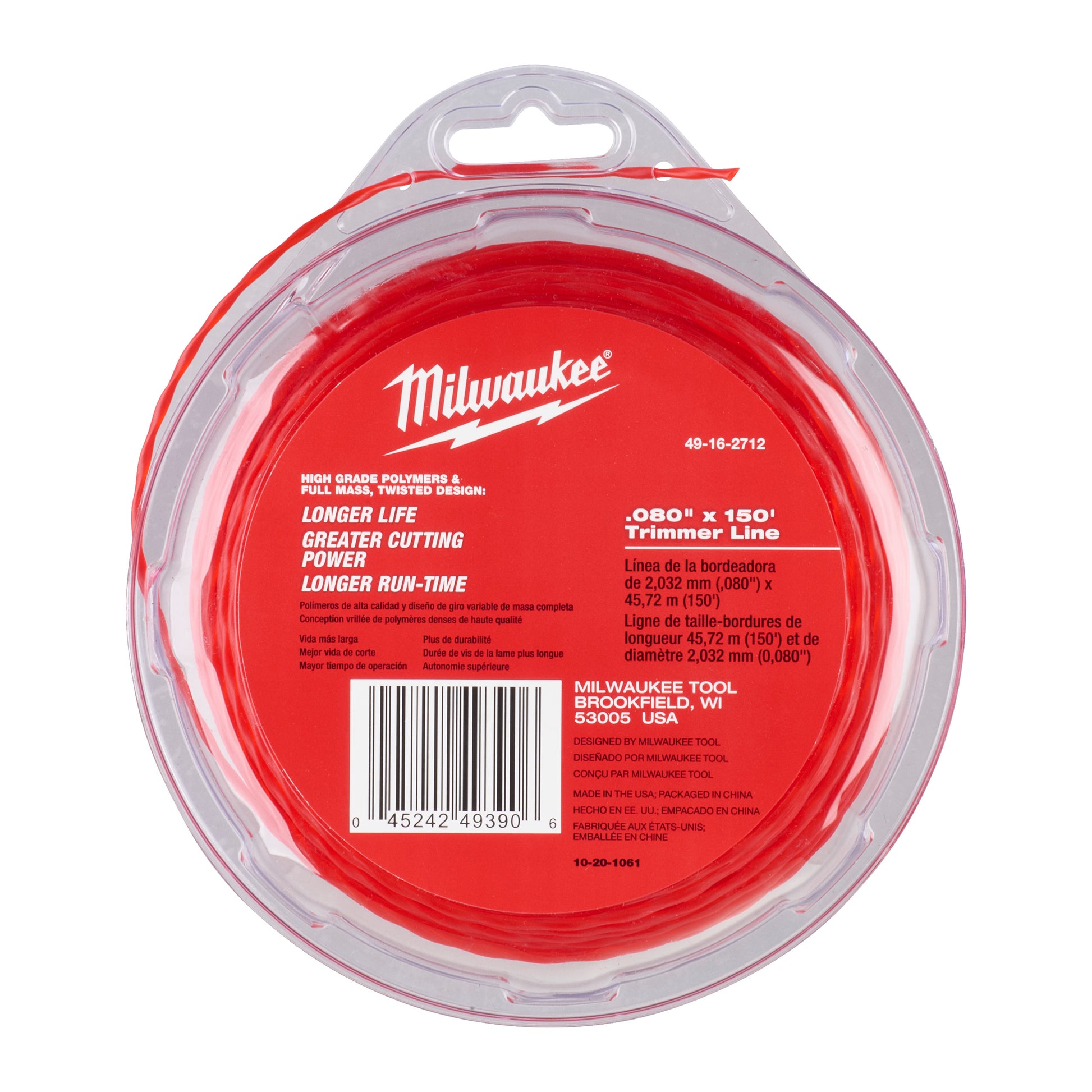 Milwaukee Trimmerdraad 2 mm x 45 m - 1 Stück - gartengeraete.jetzt  - Milwaukee