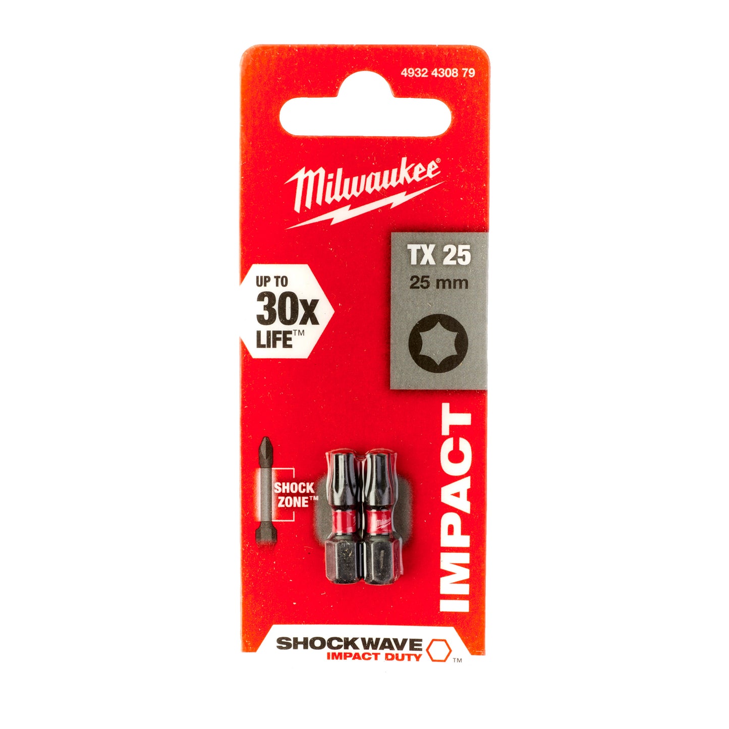 Milwaukee SHOCKWAVE™ IMPACT DUTY Schraubbits Shockwave TX25 x 25 mm - 2 pcs - gartengeraete.jetzt  - 