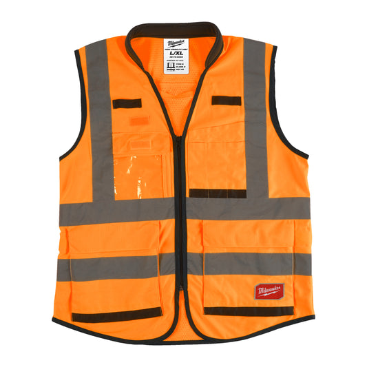 Milwaukee Premium High-Visibility Vest Orange - L/XL - gartengeraete.jetzt  - Milwaukee