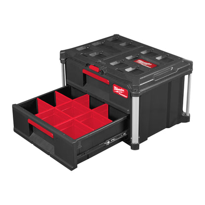 Milwaukee PACKOUT™ Werkzeugkoffer mit zwei Schubladen Packout 2 Drawer Tool Box - gartengeraete.jetzt  - 