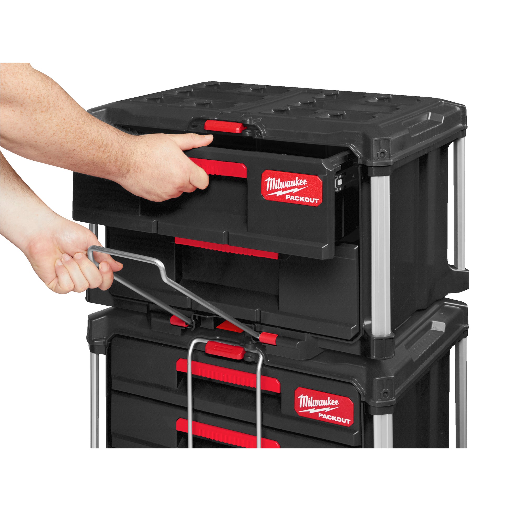 Milwaukee PACKOUT™ Werkzeugkoffer mit zwei Schubladen Packout 2 Drawer Tool Box - gartengeraete.jetzt  - 