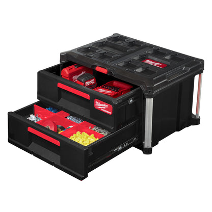 Milwaukee PACKOUT™ Werkzeugkoffer mit zwei Schubladen Packout 2 Drawer Tool Box - gartengeraete.jetzt  - 