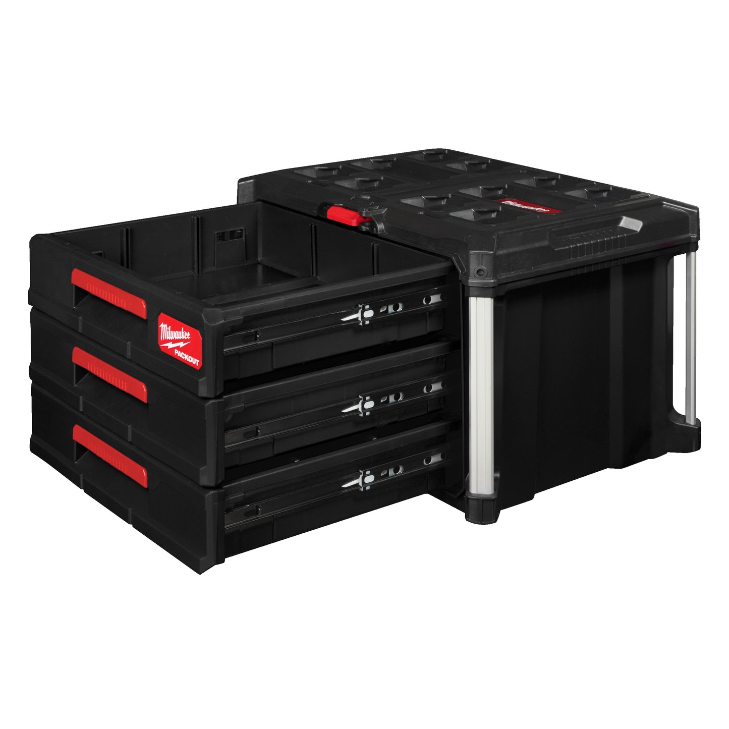 Milwaukee PACKOUT™ Werkzeugkoffer mit drei Schubladen Packout 3 Drawer Tool Box - gartengeraete.jetzt  - 