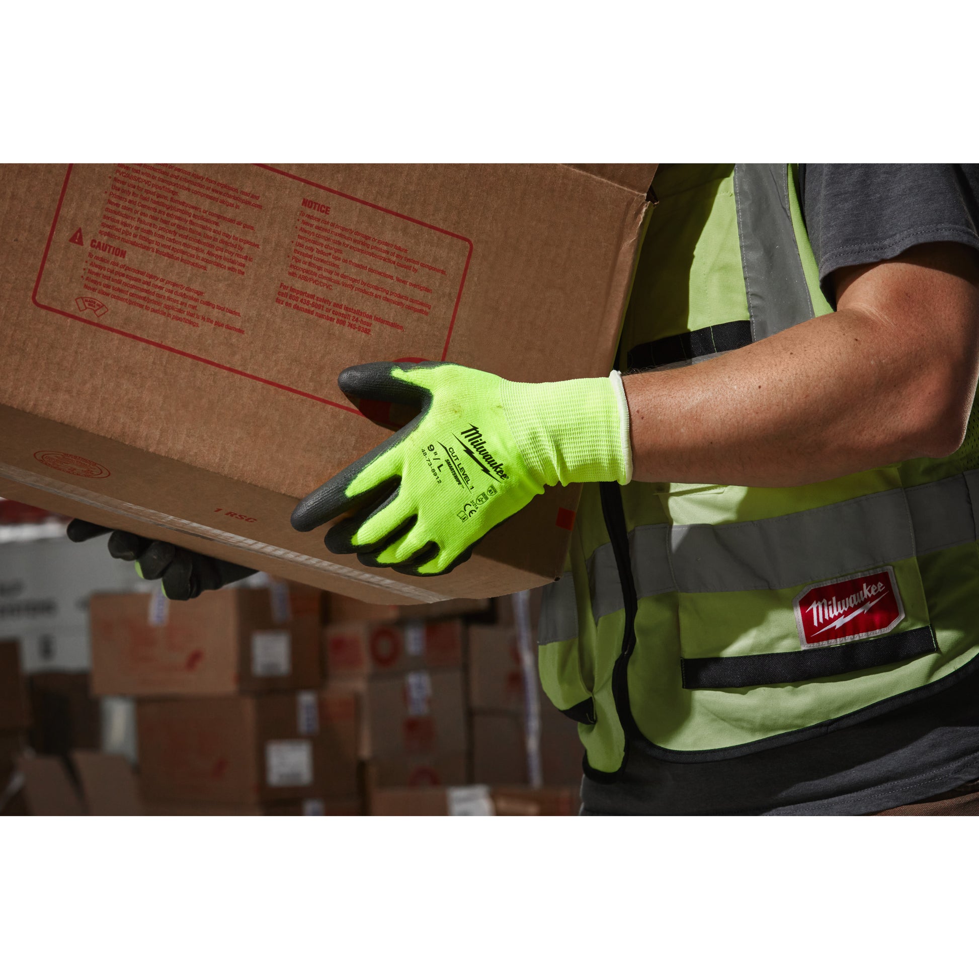 MILWAUKEE® Hi-Vis Cut A Handschuhe 8/M - gartengeraete.jetzt  - 