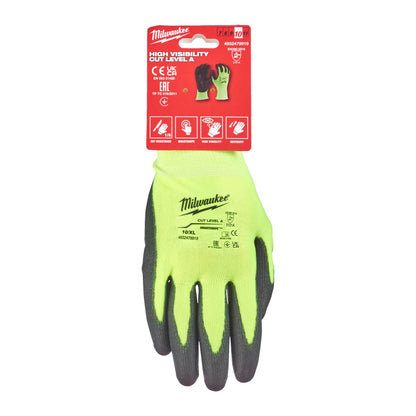 MILWAUKEE® Hi-Vis Cut A Handschuhe 10/XL - gartengeraete.jetzt  - 