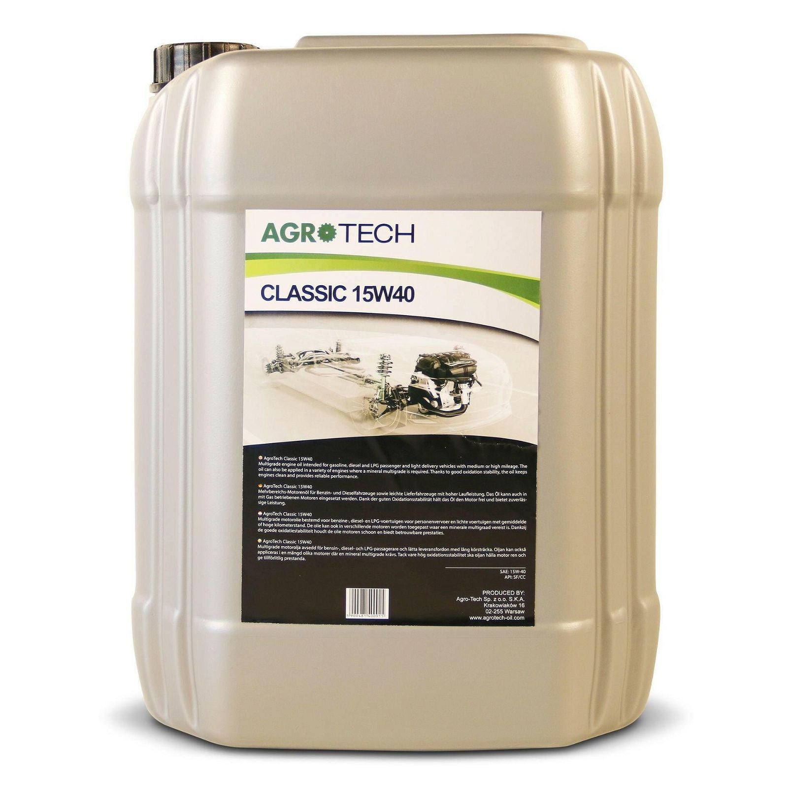 AgroTech Classic 15W40 Motoröl - 1 liter - gartengeraete.jetzt  - AgroTech