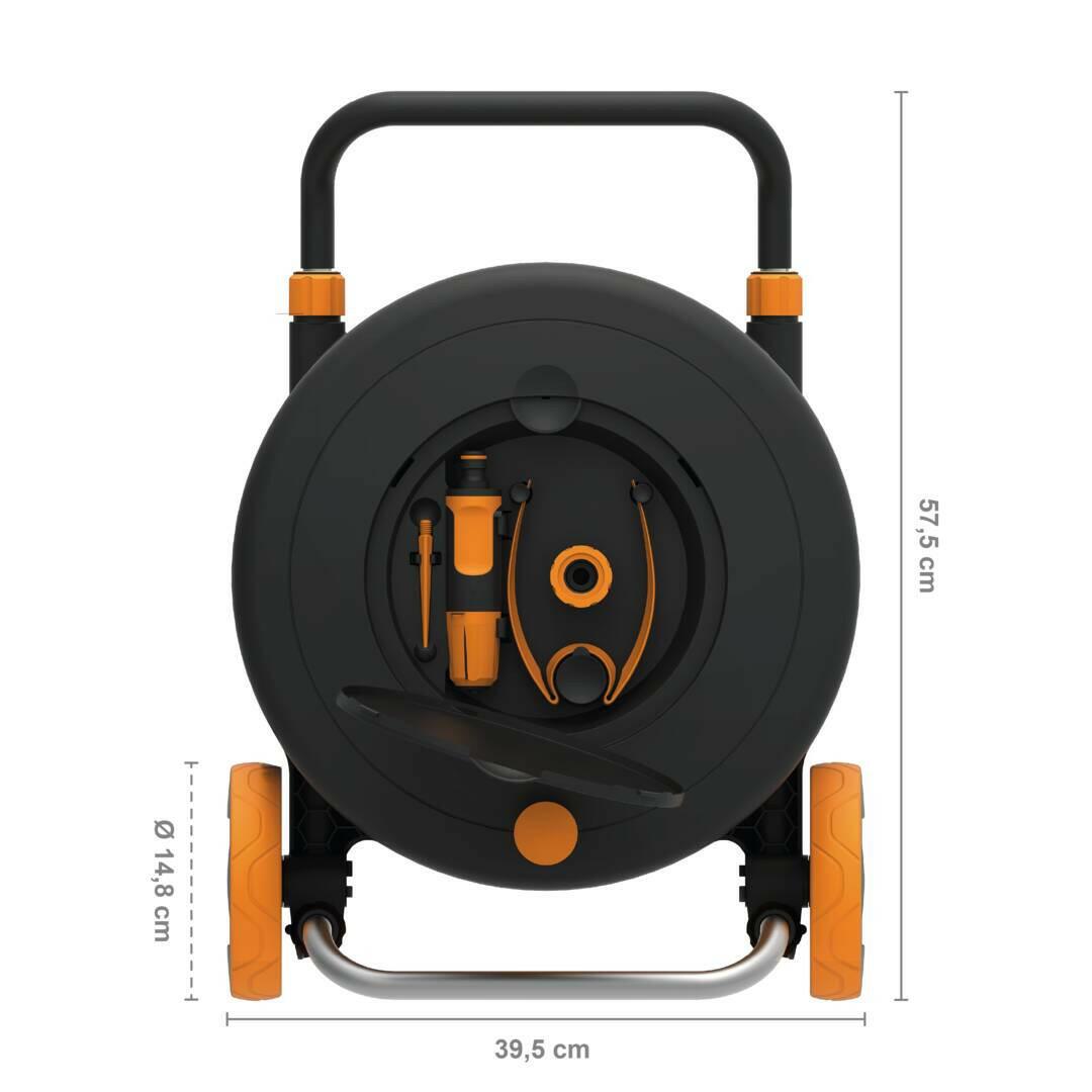 Fiskars Schlauchaufroller M mit Radern. inkl. 20m Gartenschlauch - gartengeraete.jetzt  - 