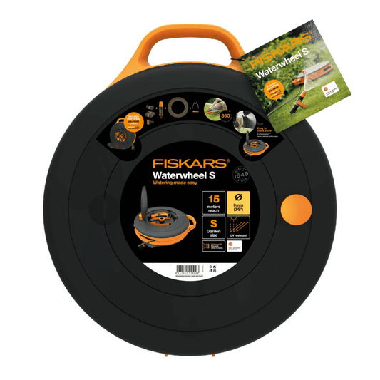 Fiskars Schlauchaufroller S. inkl. 13,5m Gartenschlauch - gartengeraete.jetzt  - Fiskars